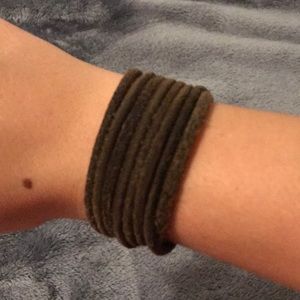Suede Brown Layered Bracelet
